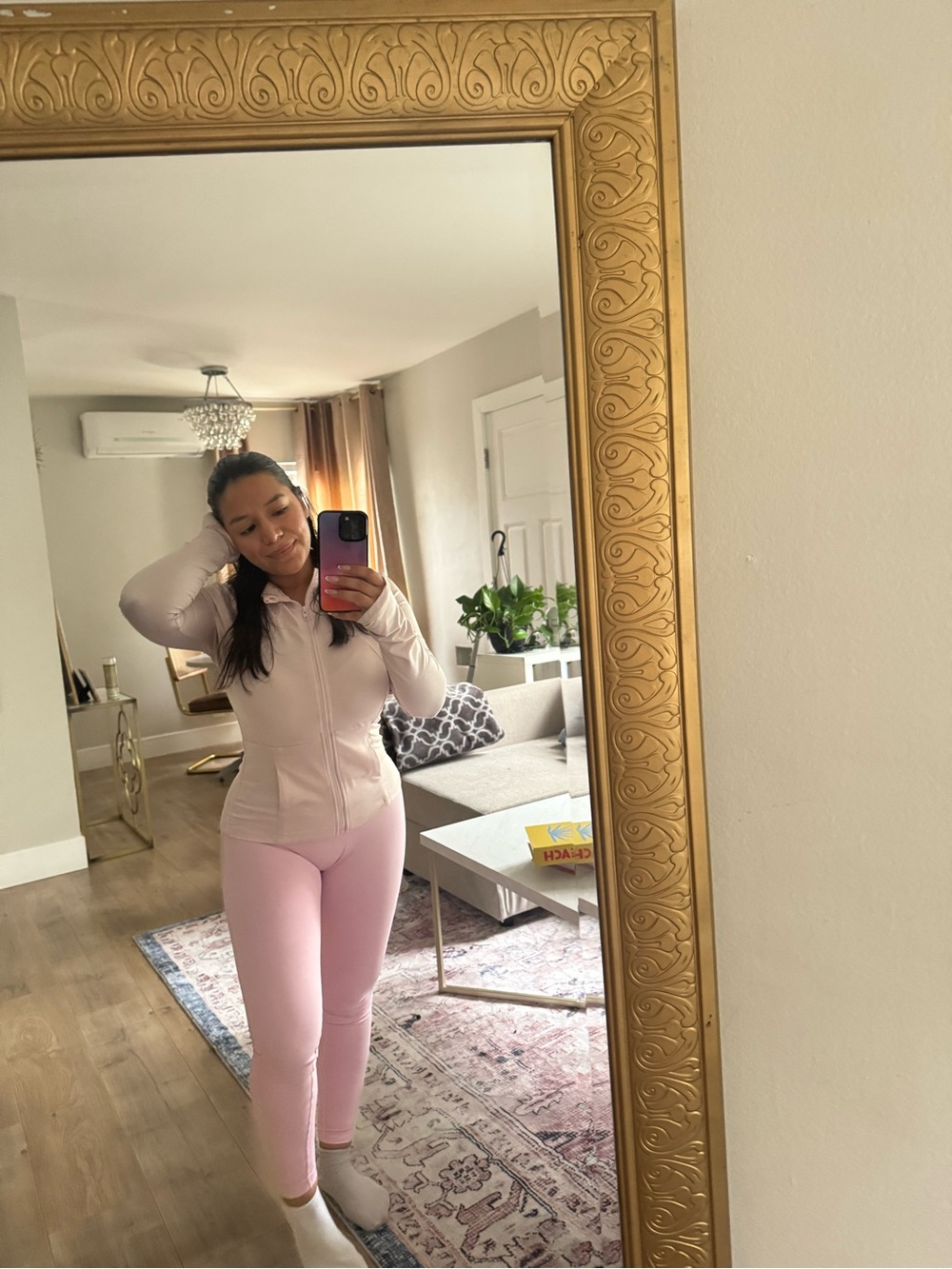 DFYNE Light Pink Impact Leggings